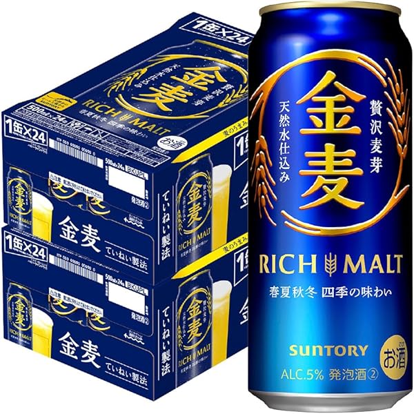 Amazon | サントリー 金麦 500ml缶2ケース（48本入） | 金麦